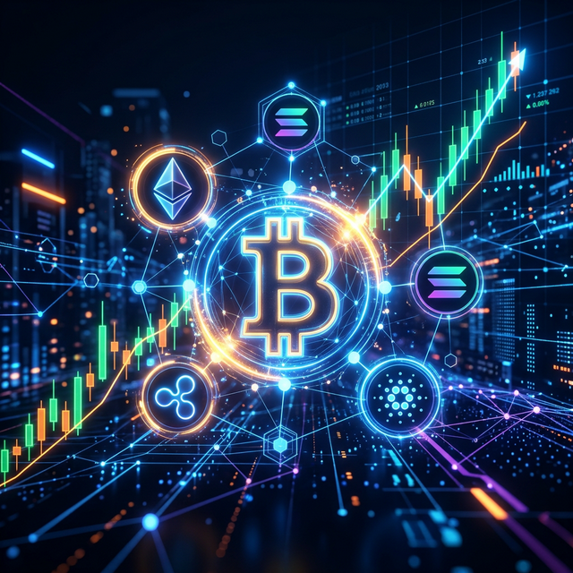 Bitcoin und Krypto CFD Trading - Blockchain und Charts