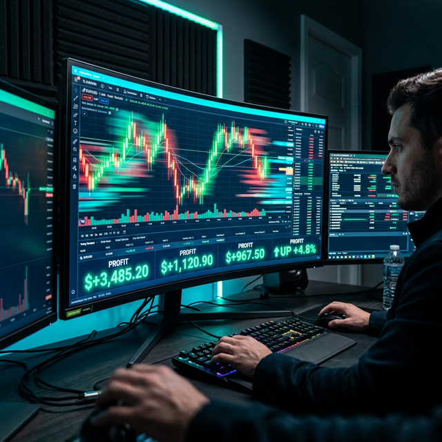 CFD Daytrading - Schnelle Chartanalyse mit Gewinn-Anzeige