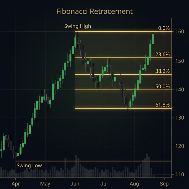 Fibonacci Retracement Levels 23 38 50 61 Prozent