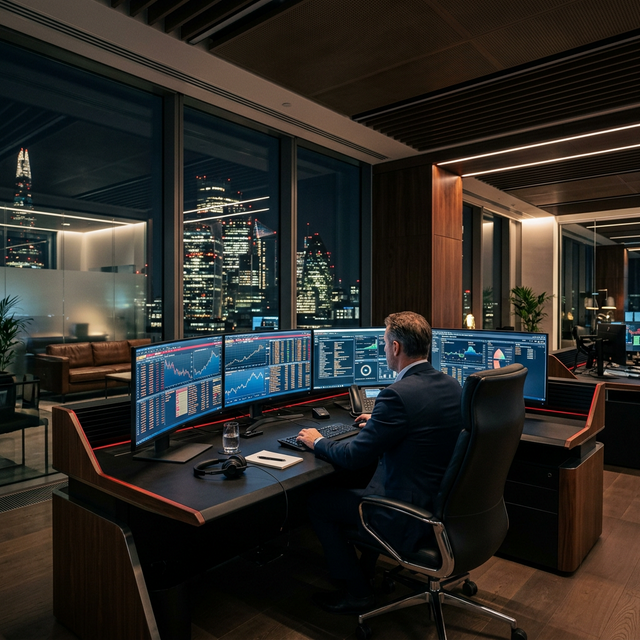 IG Markets - Premium Trading Office mit Skyline